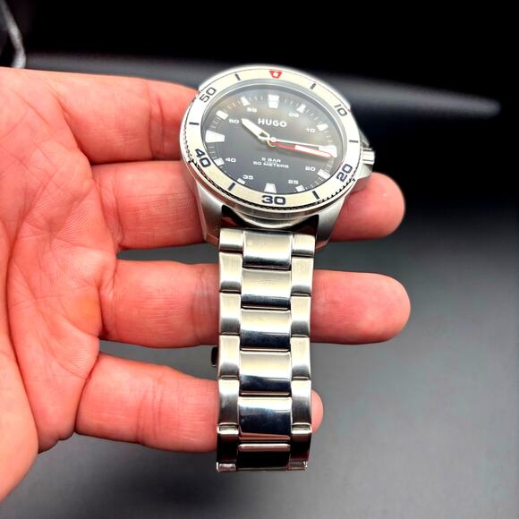 HUGO Mens 1530224 Stainless Steel Blue Dial Street Diver Style Quartz Watch 50m - Picture 5 of 17